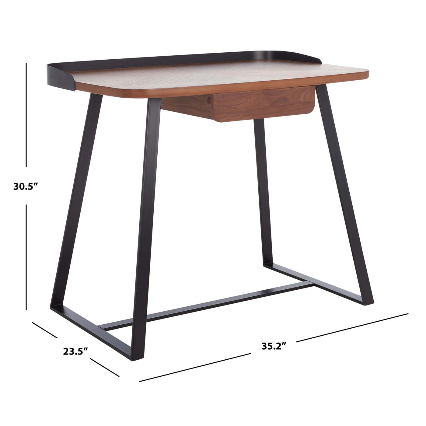 Safavieh Couture Viviette Writing Desk - Walnut / Black