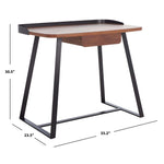 Safavieh Couture Viviette Writing Desk - Walnut / Black