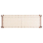 Safavieh Couture Dilan Leather Bench - White / Light Brown