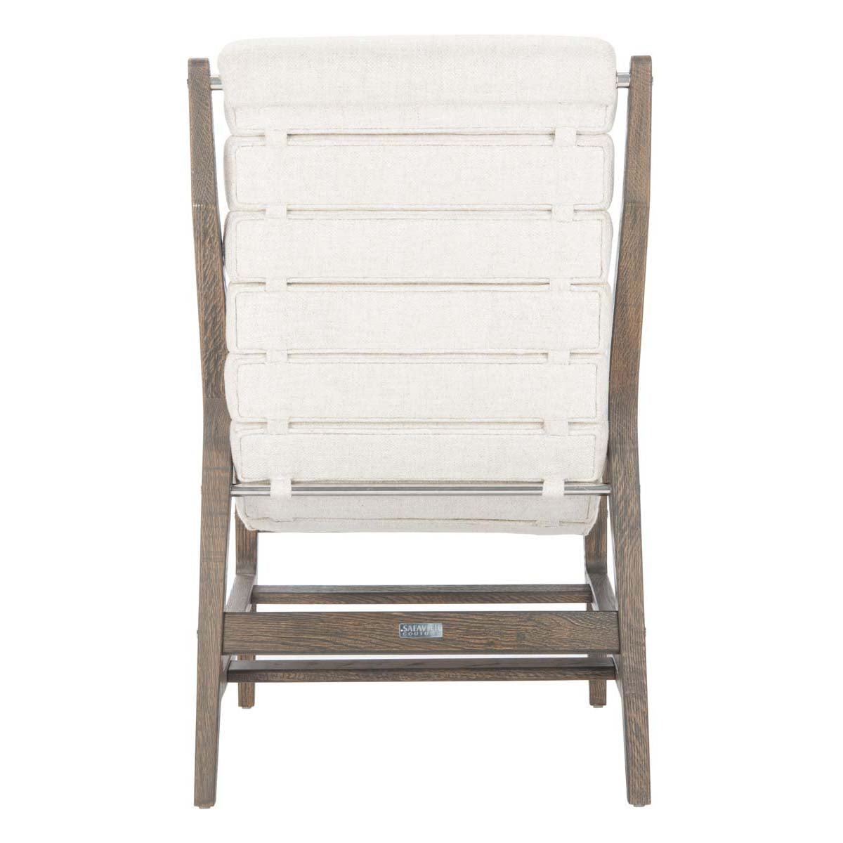 Safavieh Couture Delaney Channel Tufted Chair - White