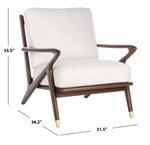 Safavieh Couture Killian Mid Century Accent Chair - Cream