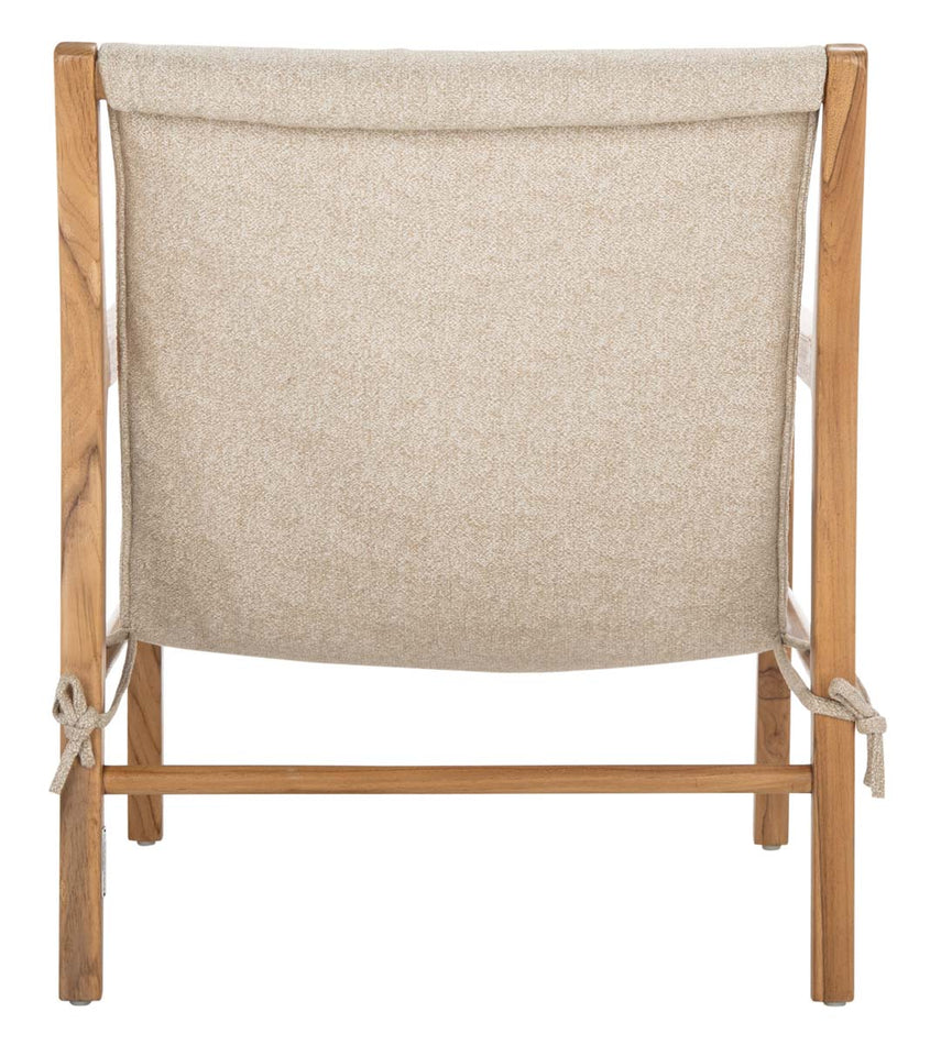 Safavieh Couture Osmond Linen Sling Chair - Sand / Natural