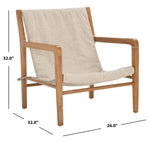 Safavieh Couture Osmond Linen Sling Chair - Sand / Natural