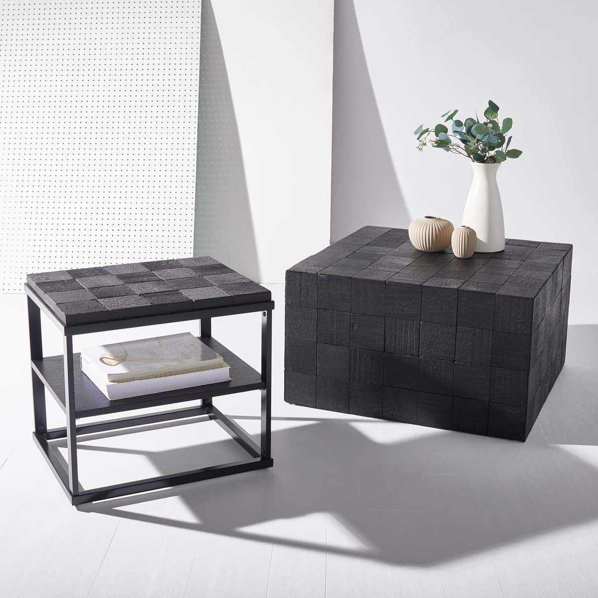 Safavieh Couture Brodie Side Table - Charred Black