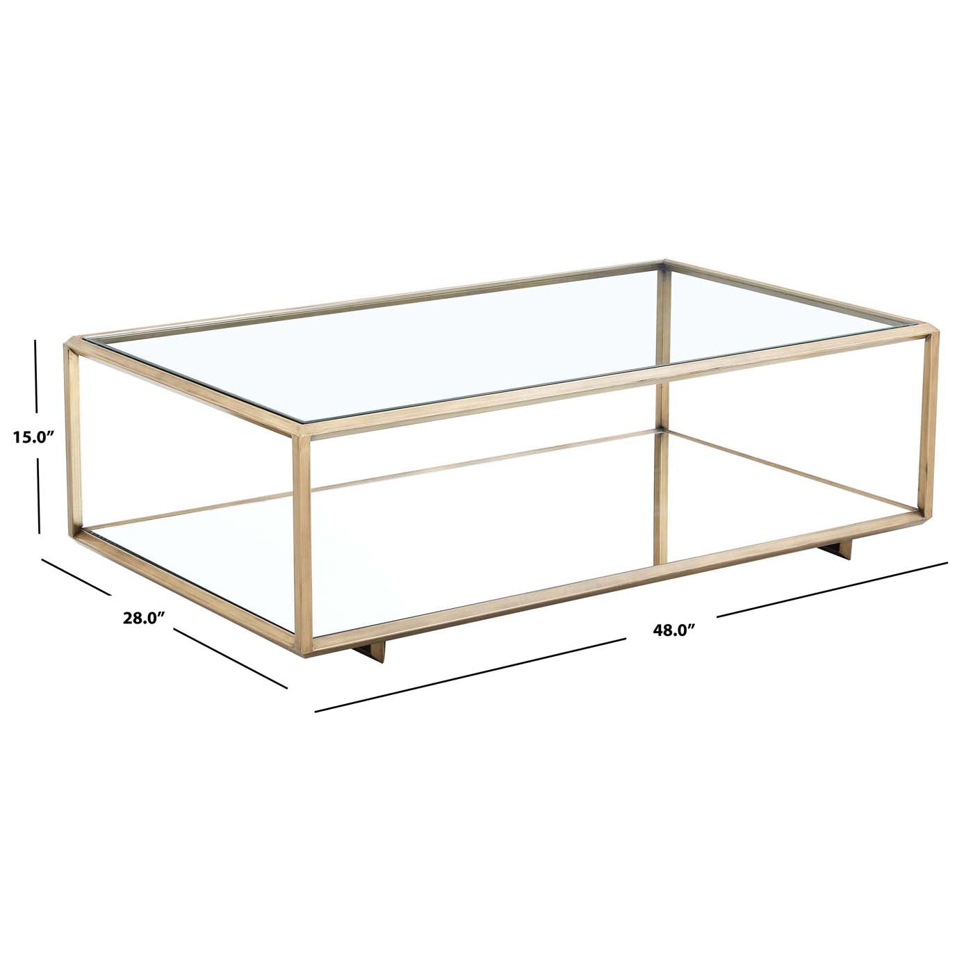 Safavieh Couture Florabella Mirrored Coffee Table - Bronze