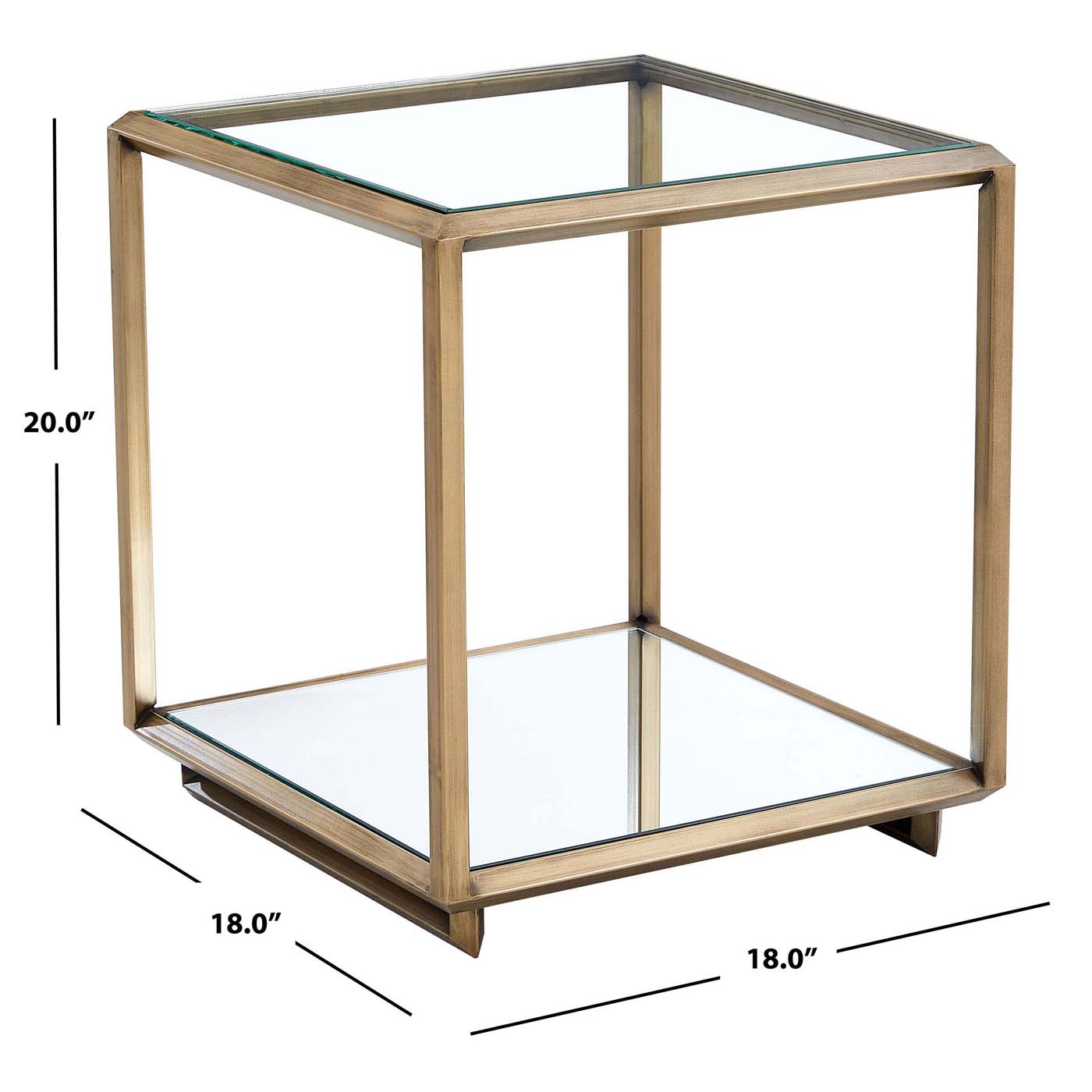 Safavieh Couture Florabella Mirrored Accent Table - Bronze