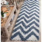 Safavieh Shag 50 Rug, SG250 - Ivory / Blue