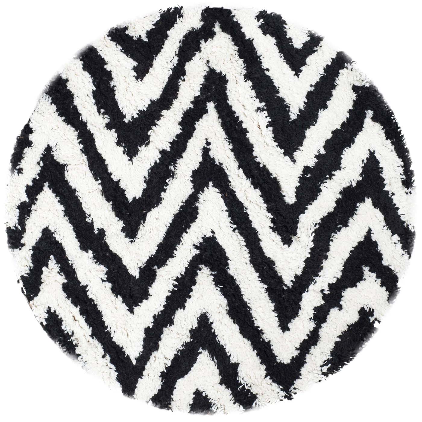 Safavieh Shag 50 Rug, SG250 - Ivory / Black