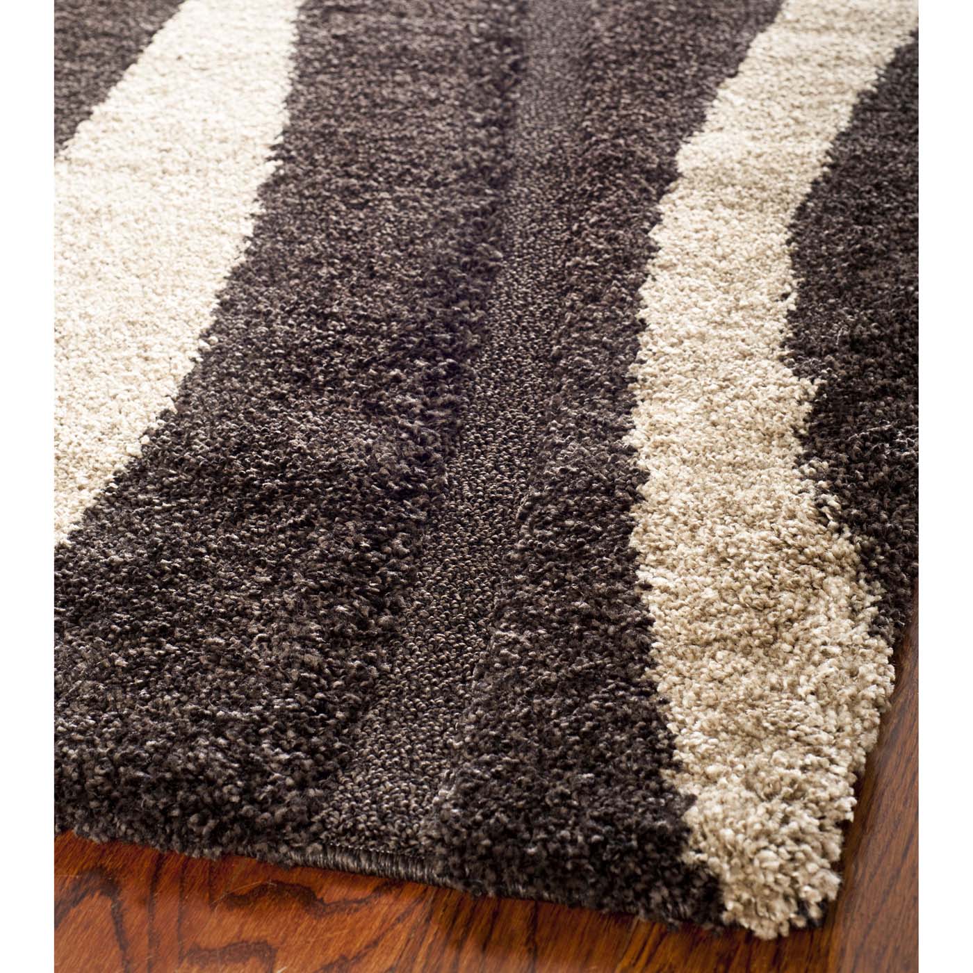 Safavieh Shag 451 Rug, SG451 - Dark Brown / Beige