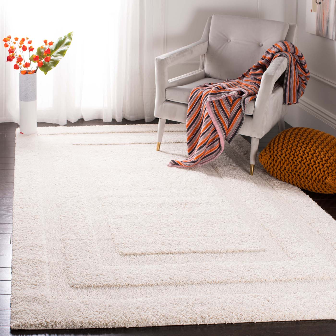 Safavieh Shag 454 Rug, SG454 - Creme / Creme