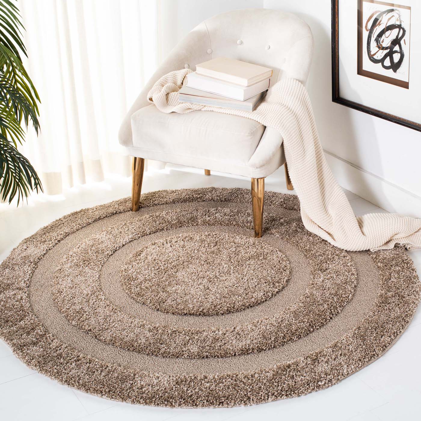 Safavieh Shag 454 Rug, SG454 - Beige / Beige