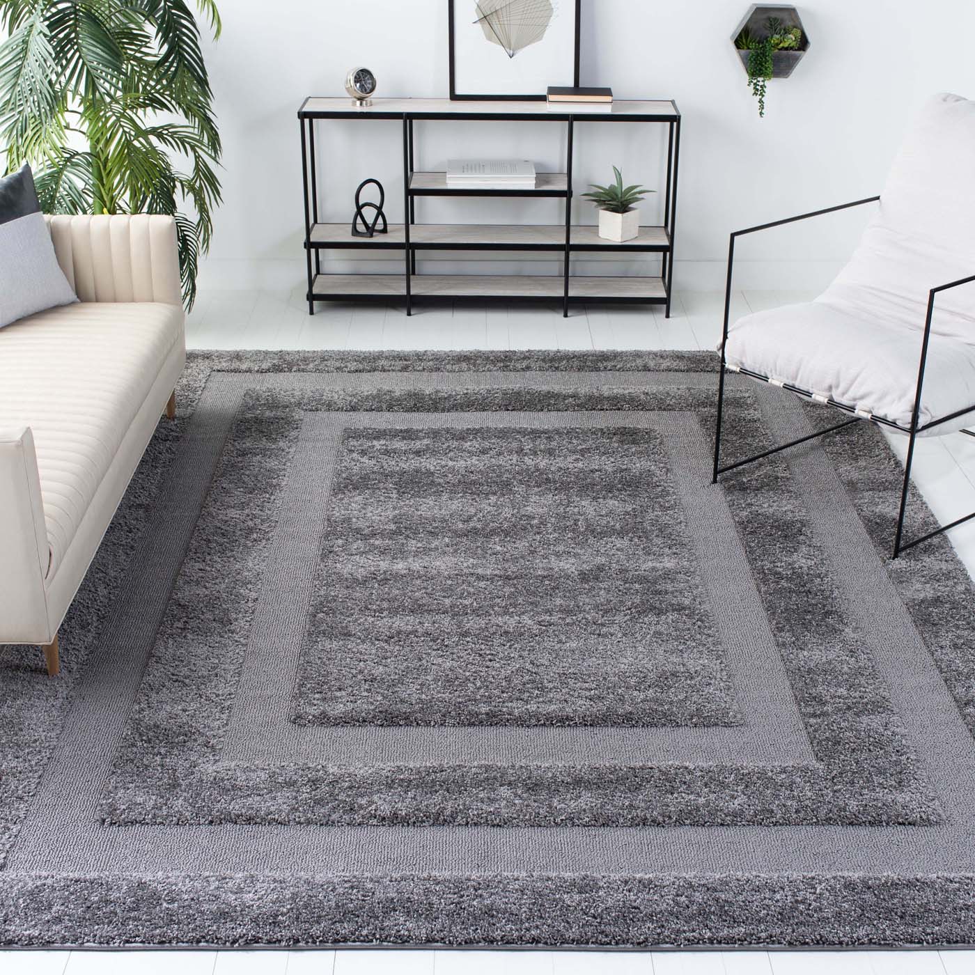 Safavieh Shag 454 Rug, SG454 - Grey / Grey