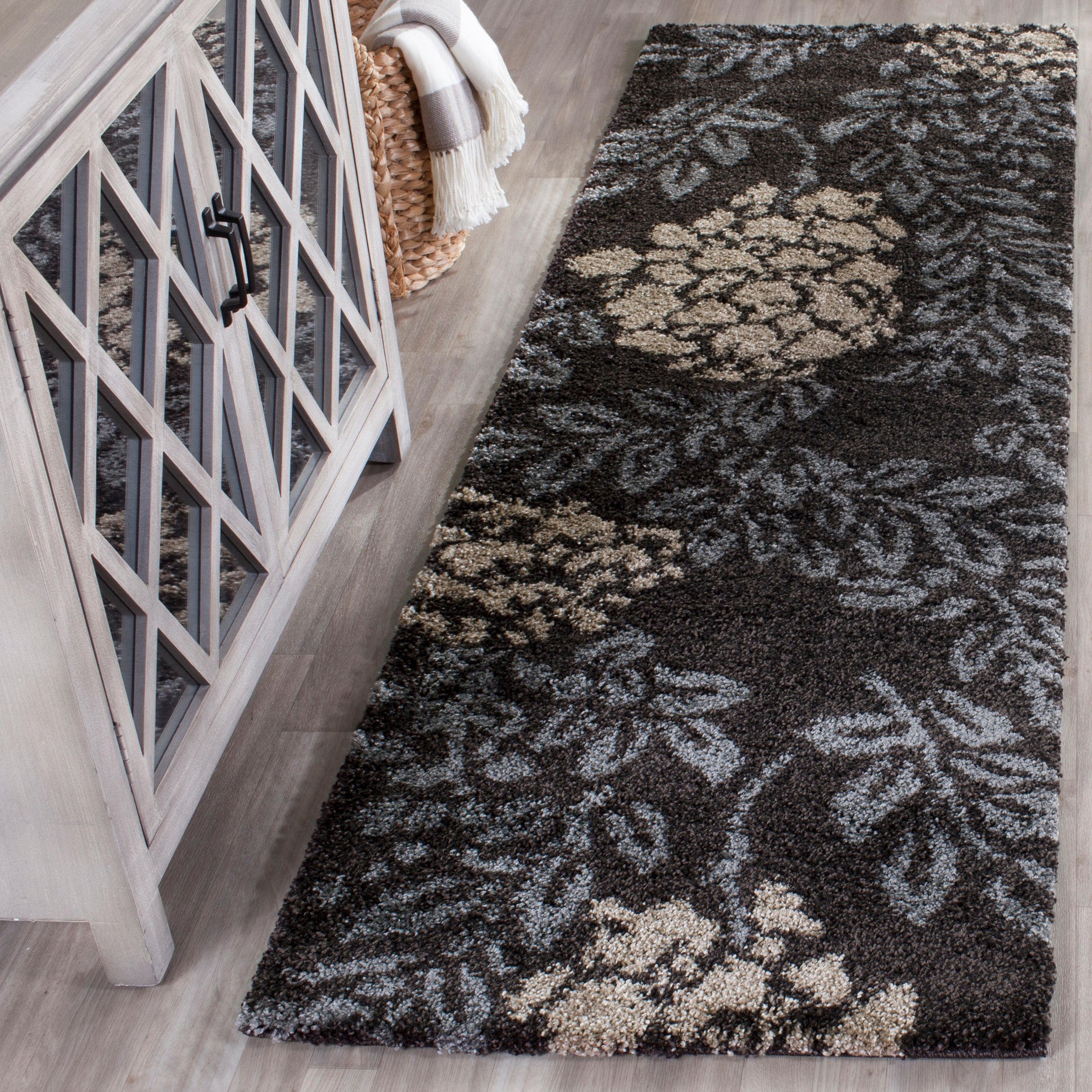 Safavieh Shag 56- Rug, SG456- - Dark Brown / Grey