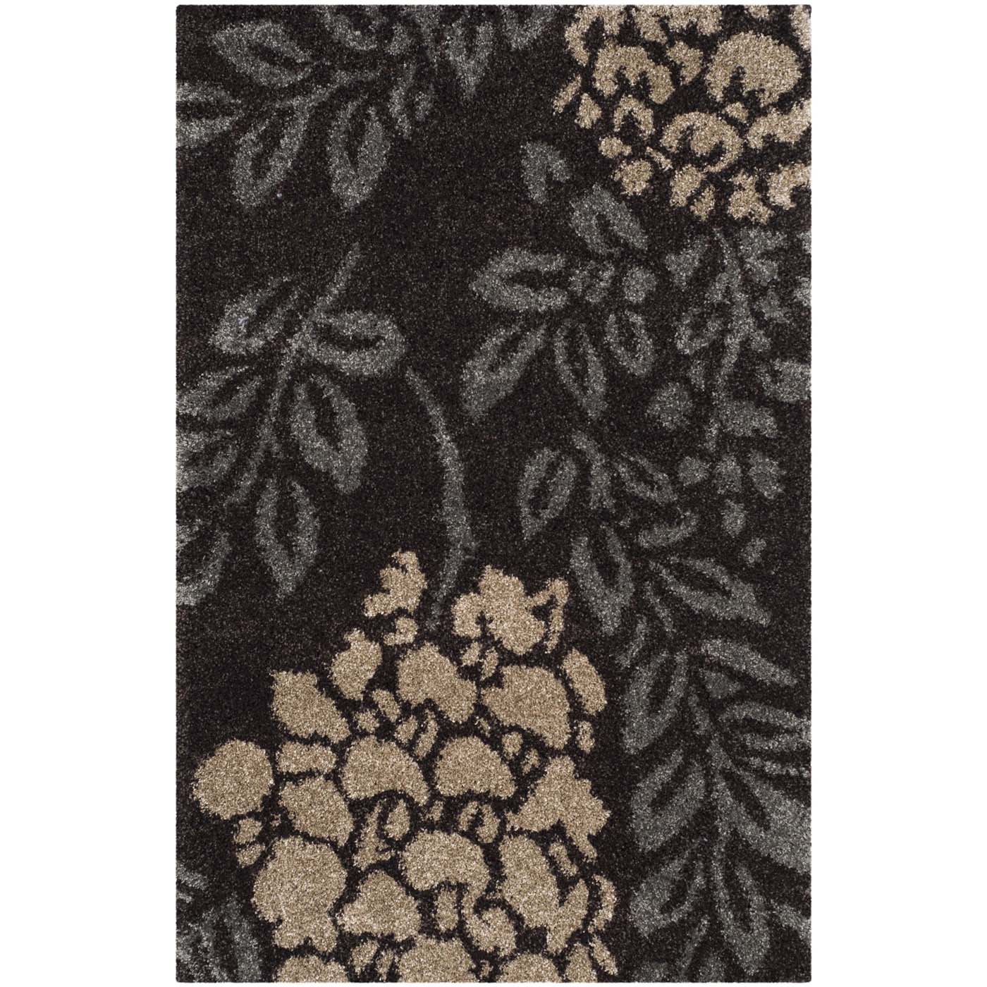 Safavieh Shag 56- Rug, SG456- - Dark Brown / Grey