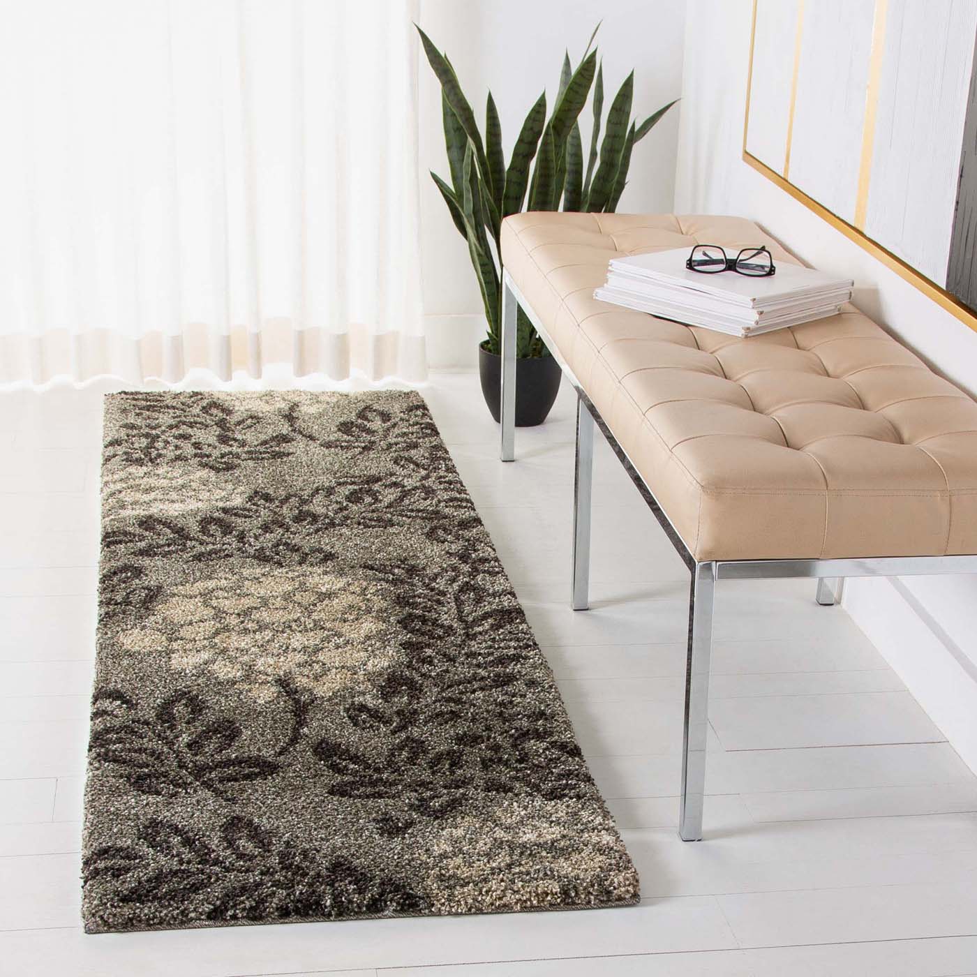 Safavieh Shag 56- Rug, SG456- - Smoke / Dark Brown