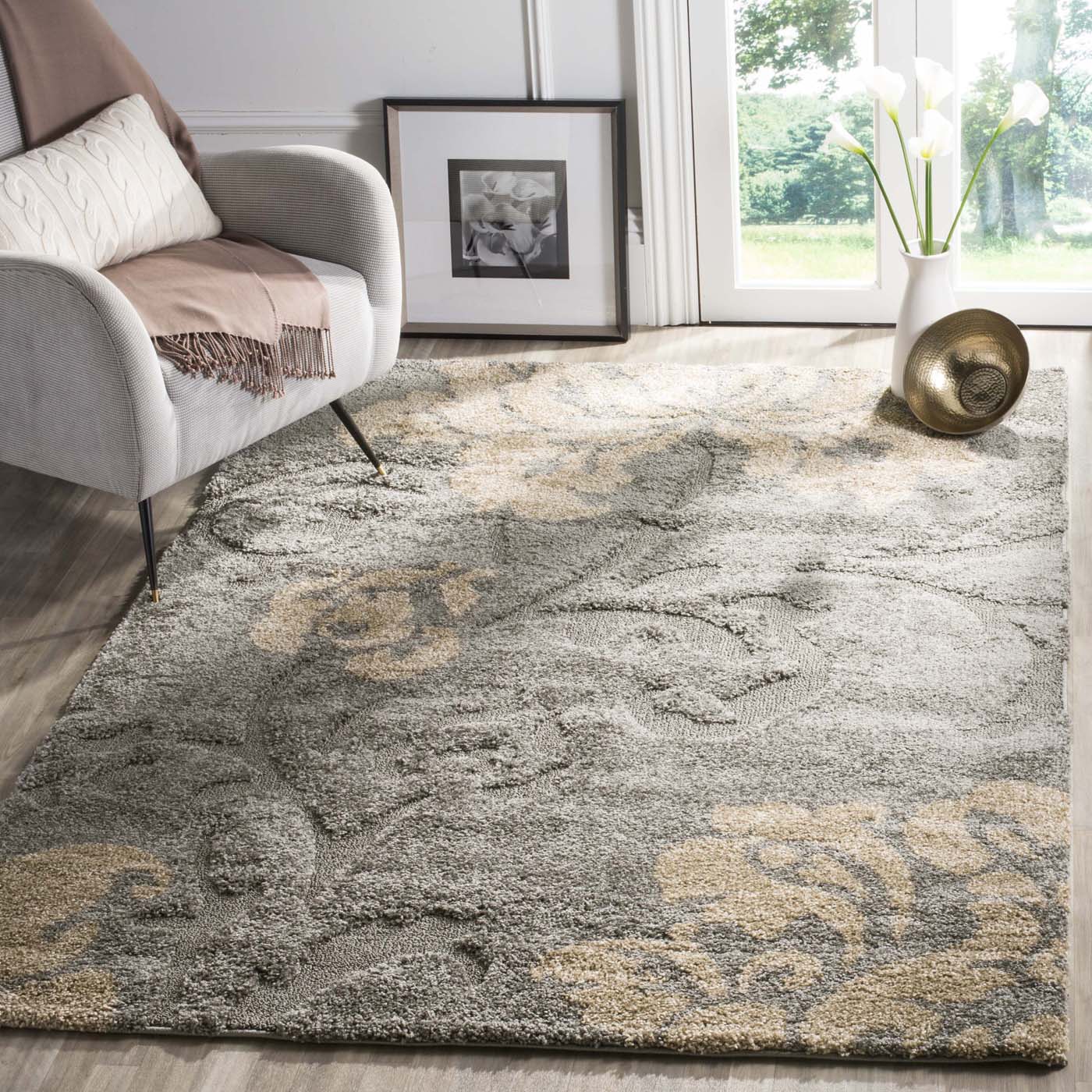 Safavieh Shag 58- Rug, SG458- - Grey / Beige