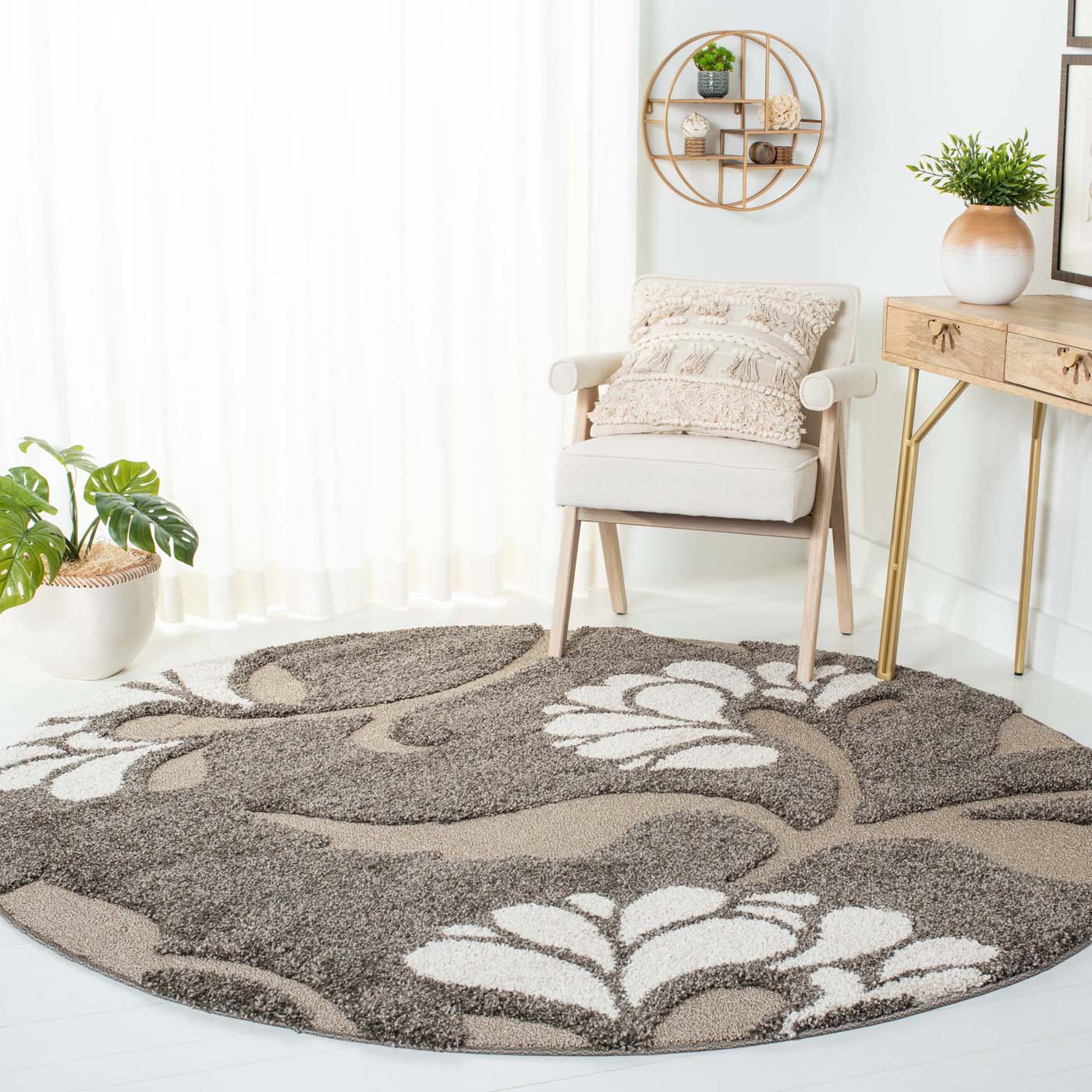 Safavieh Shag 59- Rug, SG459- - Smoke / Beige