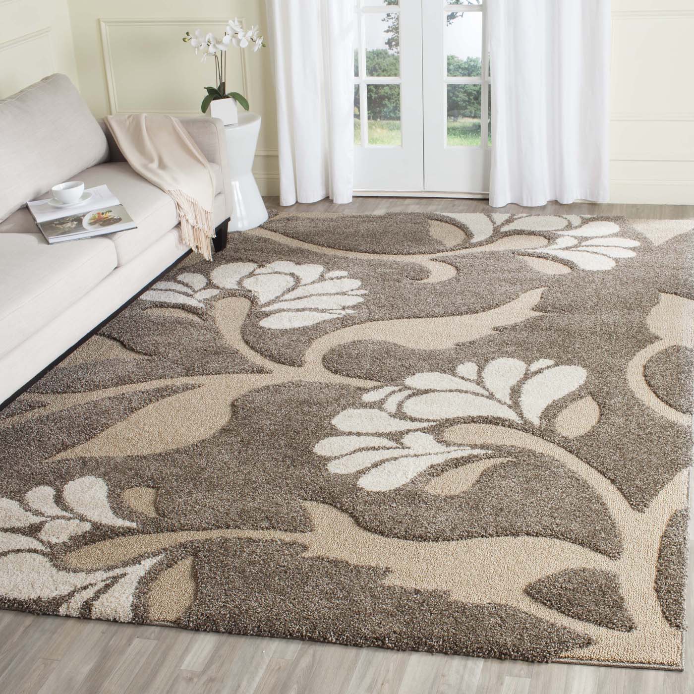 Safavieh Shag 59- Rug, SG459- - Smoke / Beige