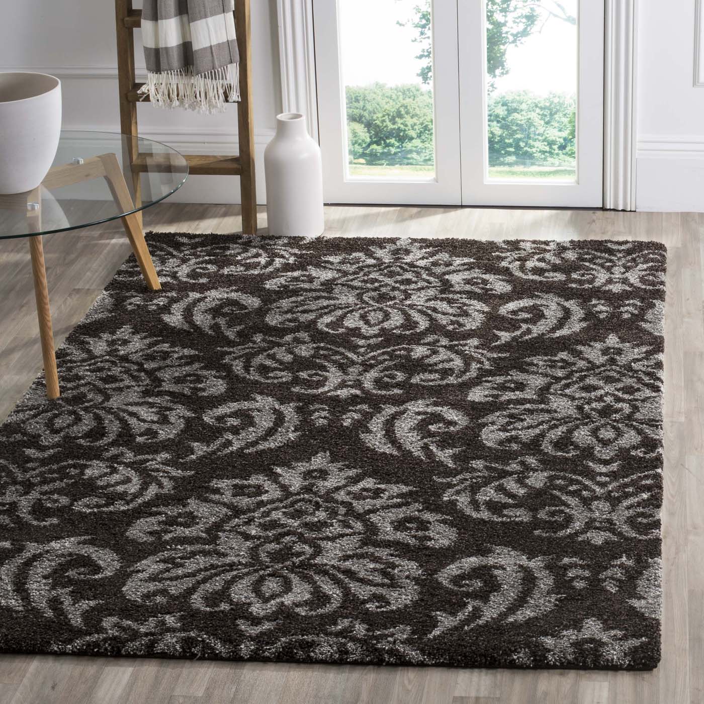 Safavieh Shag 60- Rug, SG460- - Dark Brown / Smoke