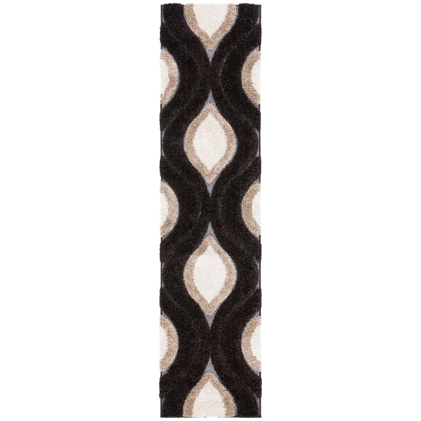 Safavieh Shag 61- Rug, SG461- - Dark Brown / Ivory