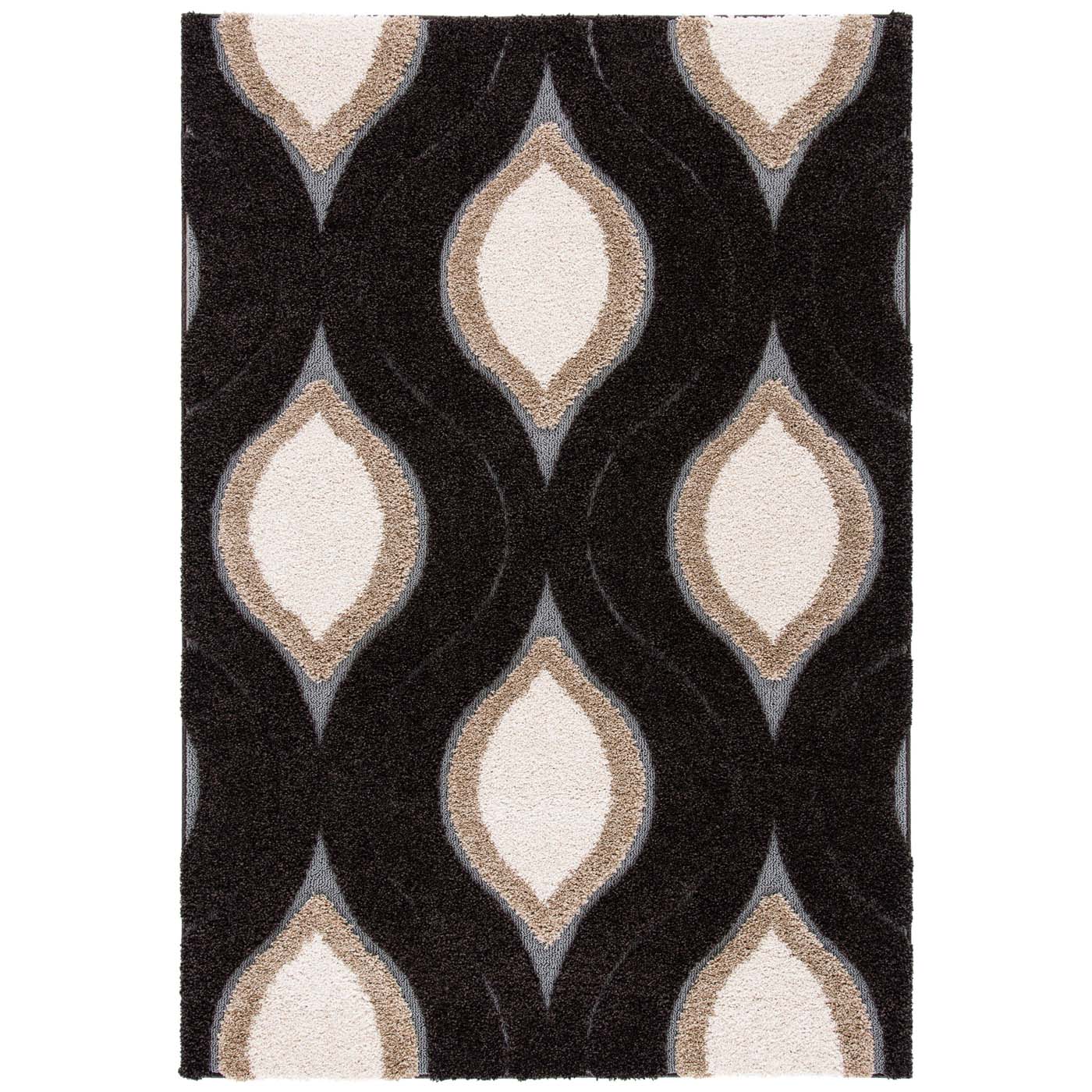 Safavieh Shag 61- Rug, SG461- - Dark Brown / Ivory