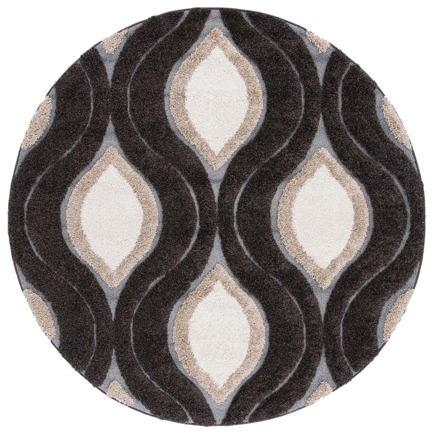 Safavieh Shag 61- Rug, SG461- - Dark Brown / Ivory