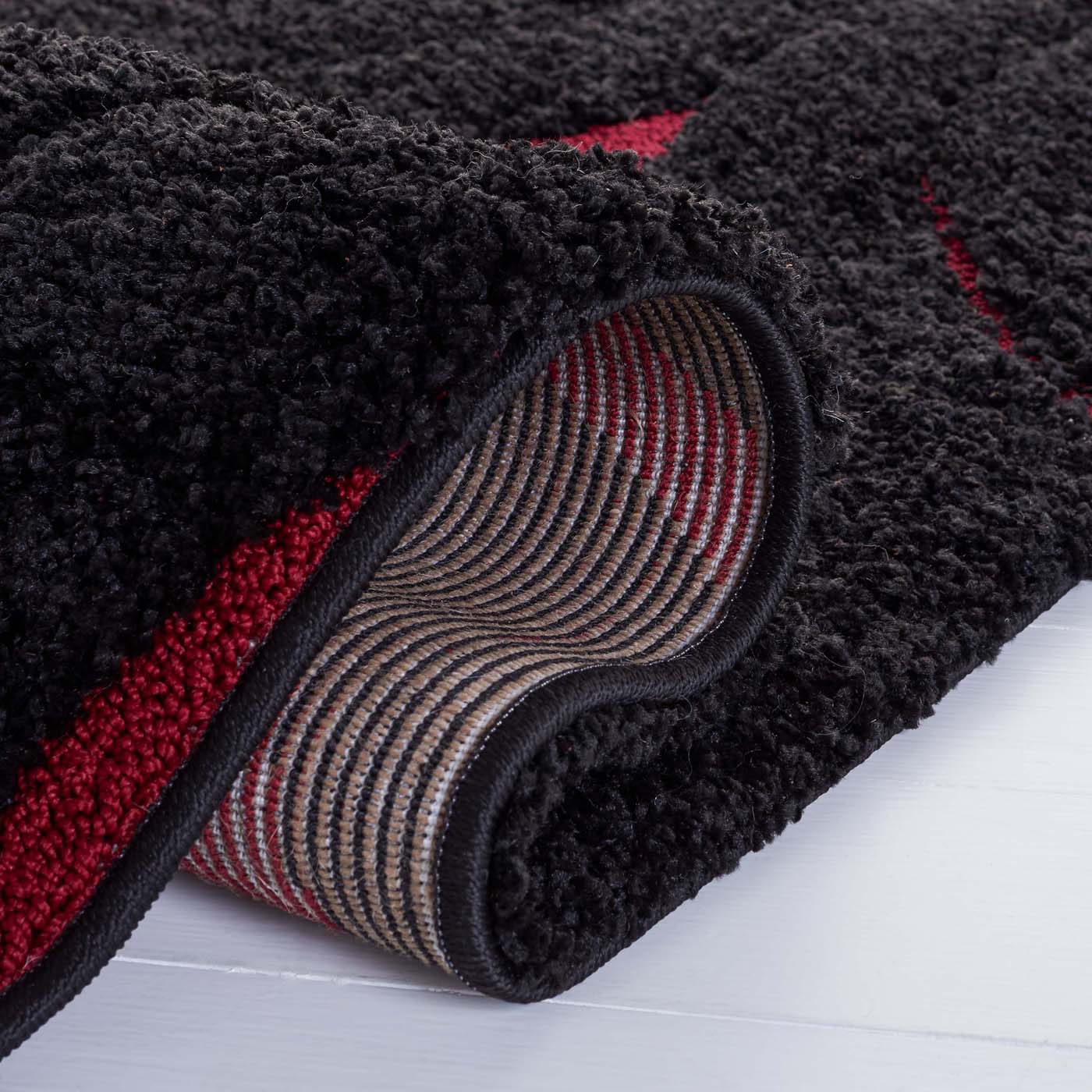 Safavieh Shag 61- Rug, SG461- - Black / Red