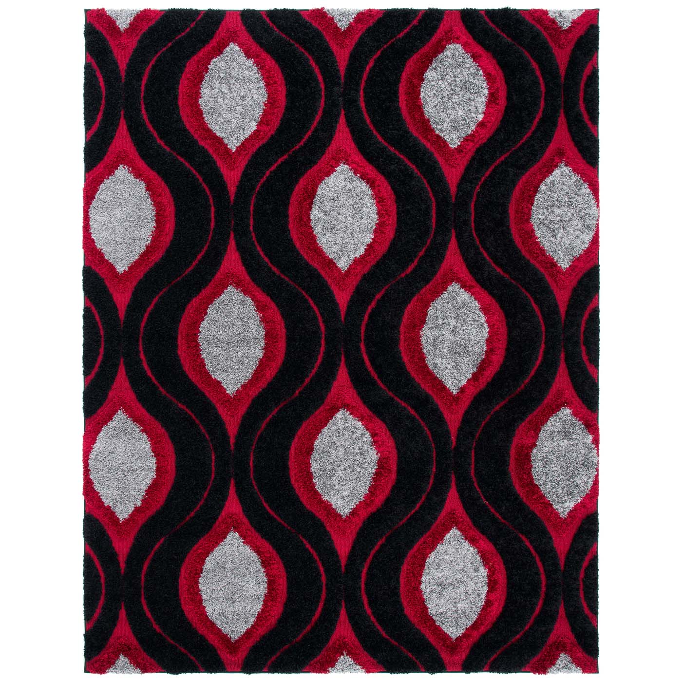 Safavieh Shag 61- Rug, SG461- - Black / Red