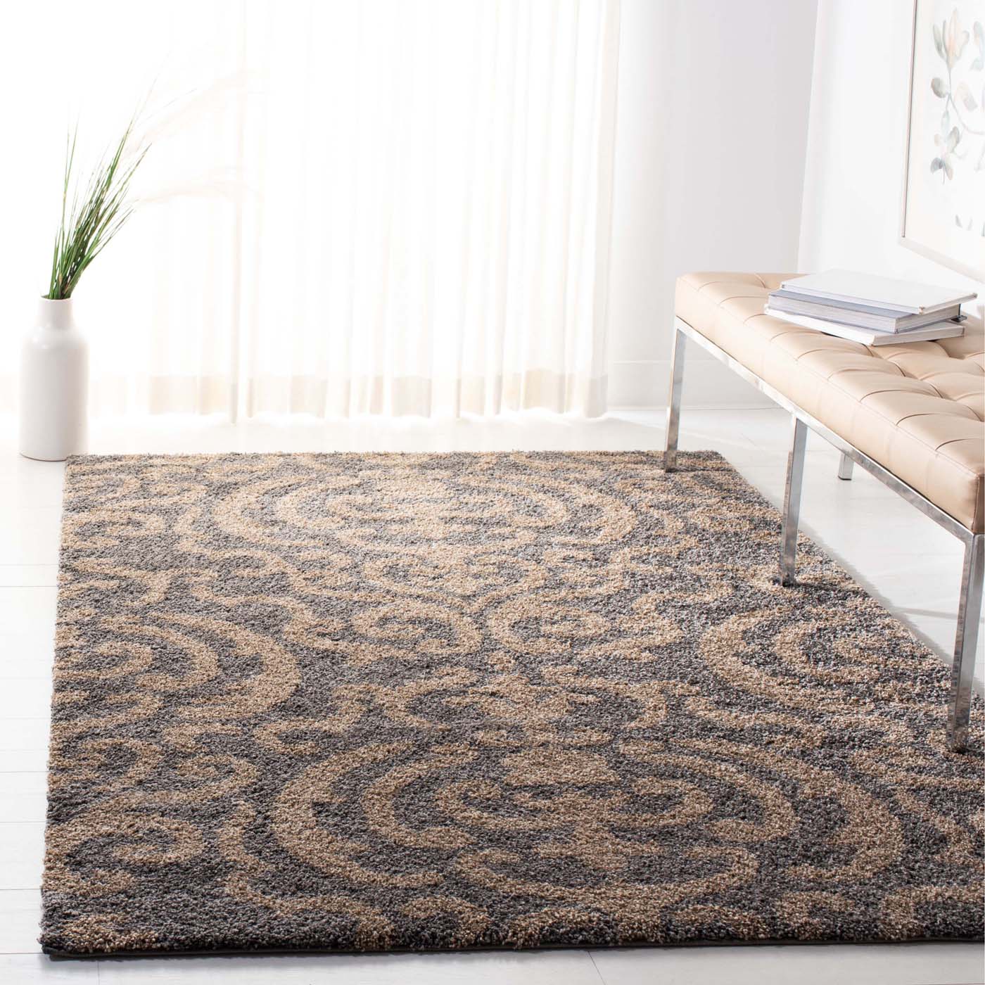 Safavieh Shag 62- Rug, SG462- - Grey / Beige