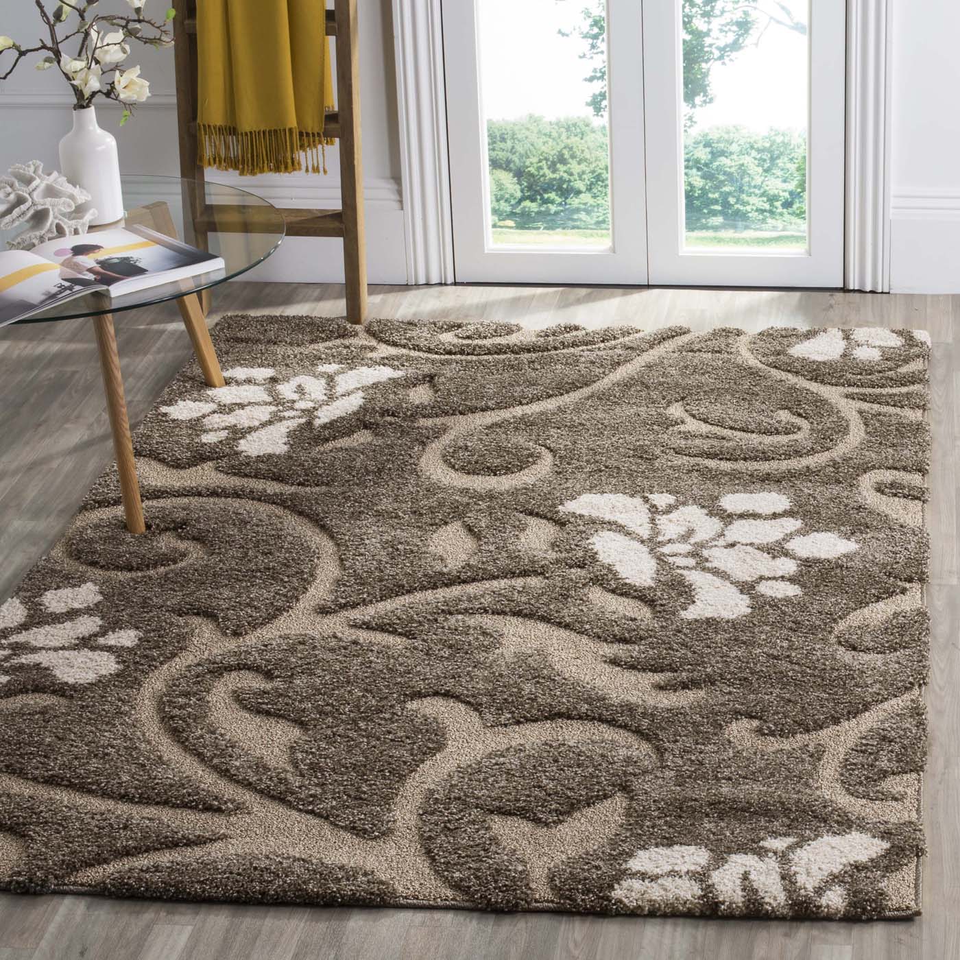 Safavieh Shag 64- Rug, SG464- - Smoke / Beige