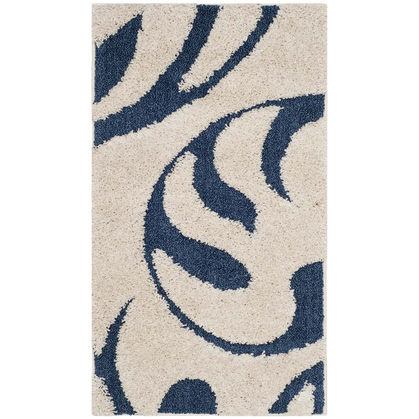 Safavieh Shag 68 Rug, SG468 - Cream / Blue