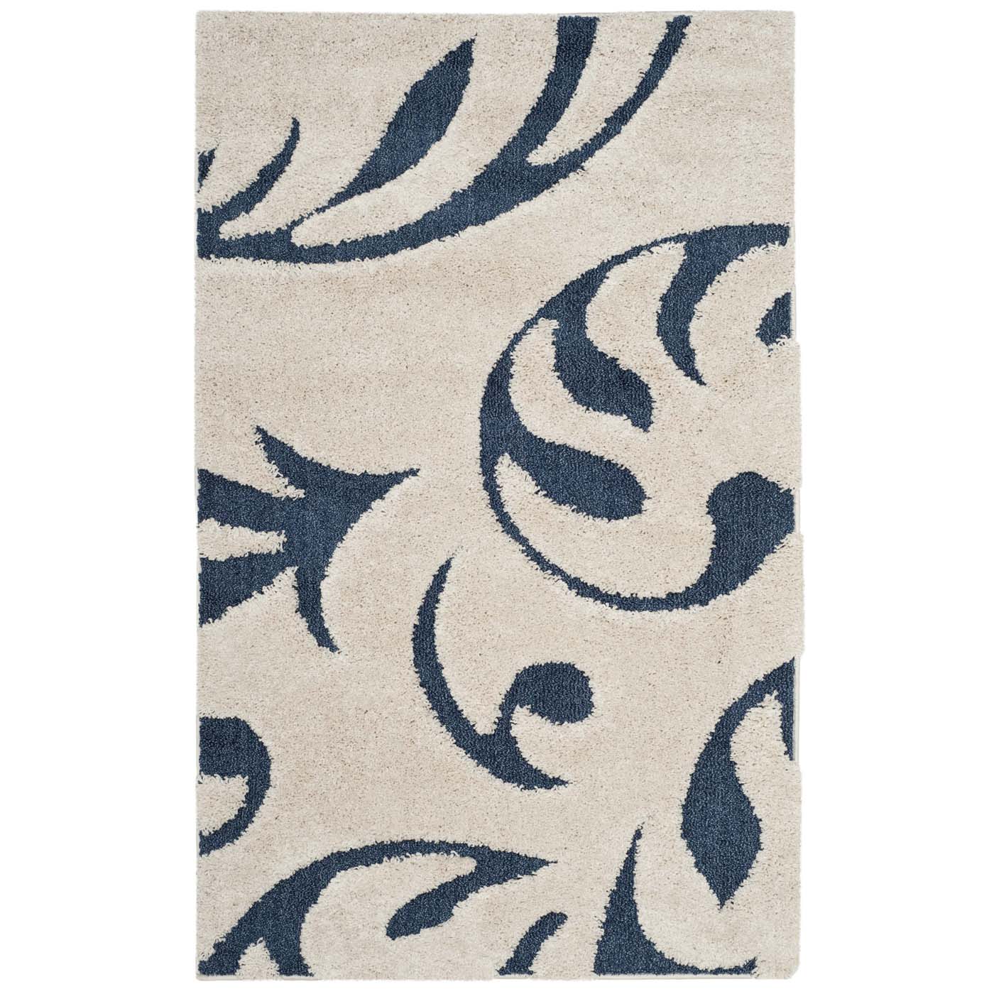 Safavieh Shag 68 Rug, SG468 - Cream / Blue