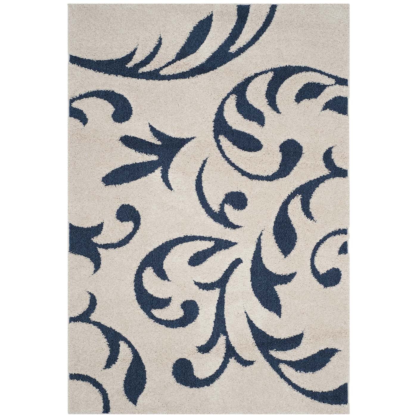 Safavieh Shag 68 Rug, SG468 - Cream / Blue