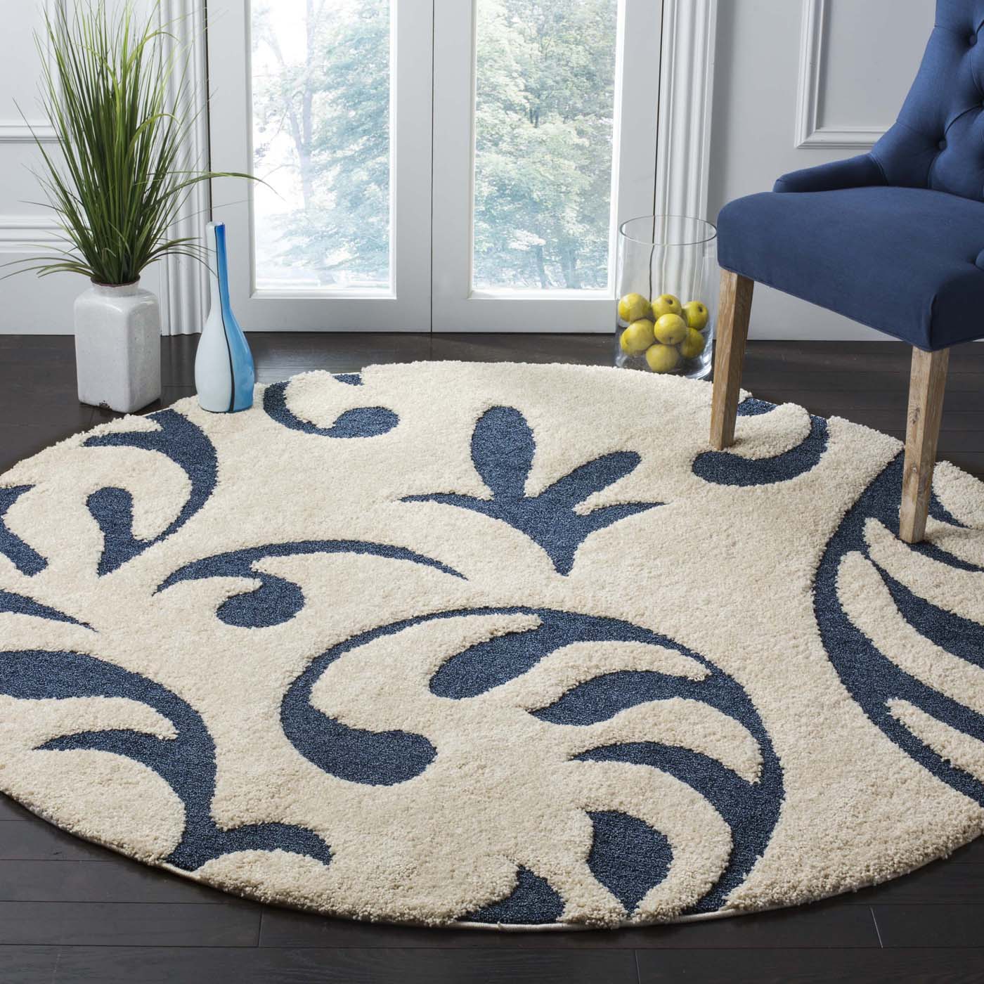 Safavieh Shag 68 Rug, SG468 - Cream / Blue