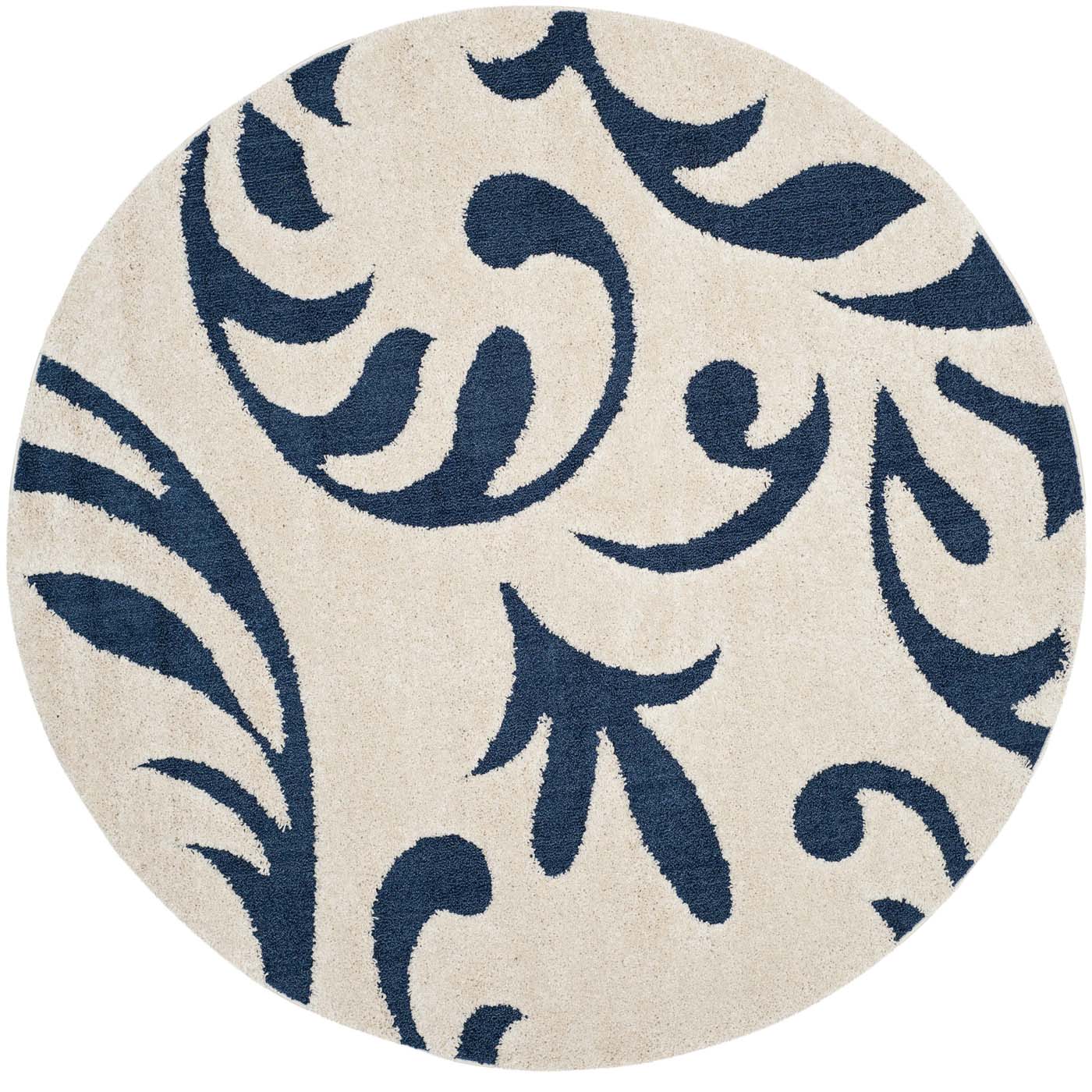 Safavieh Shag 68 Rug, SG468 - Cream / Blue