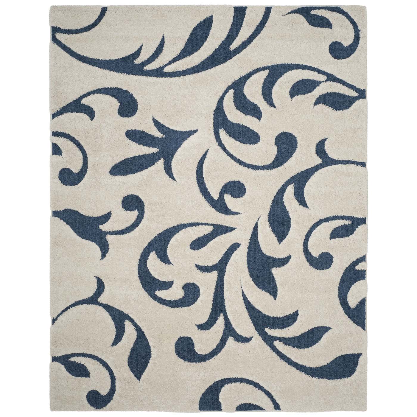 Safavieh Shag 68 Rug, SG468 - Cream / Blue