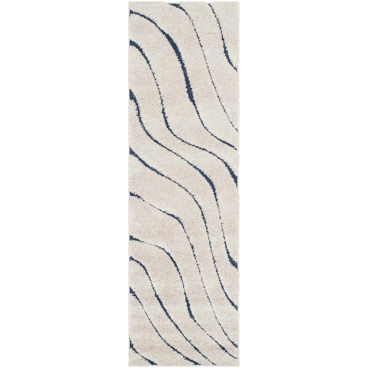 Safavieh Shag 472 Rug, SG472 - Cream / Blue