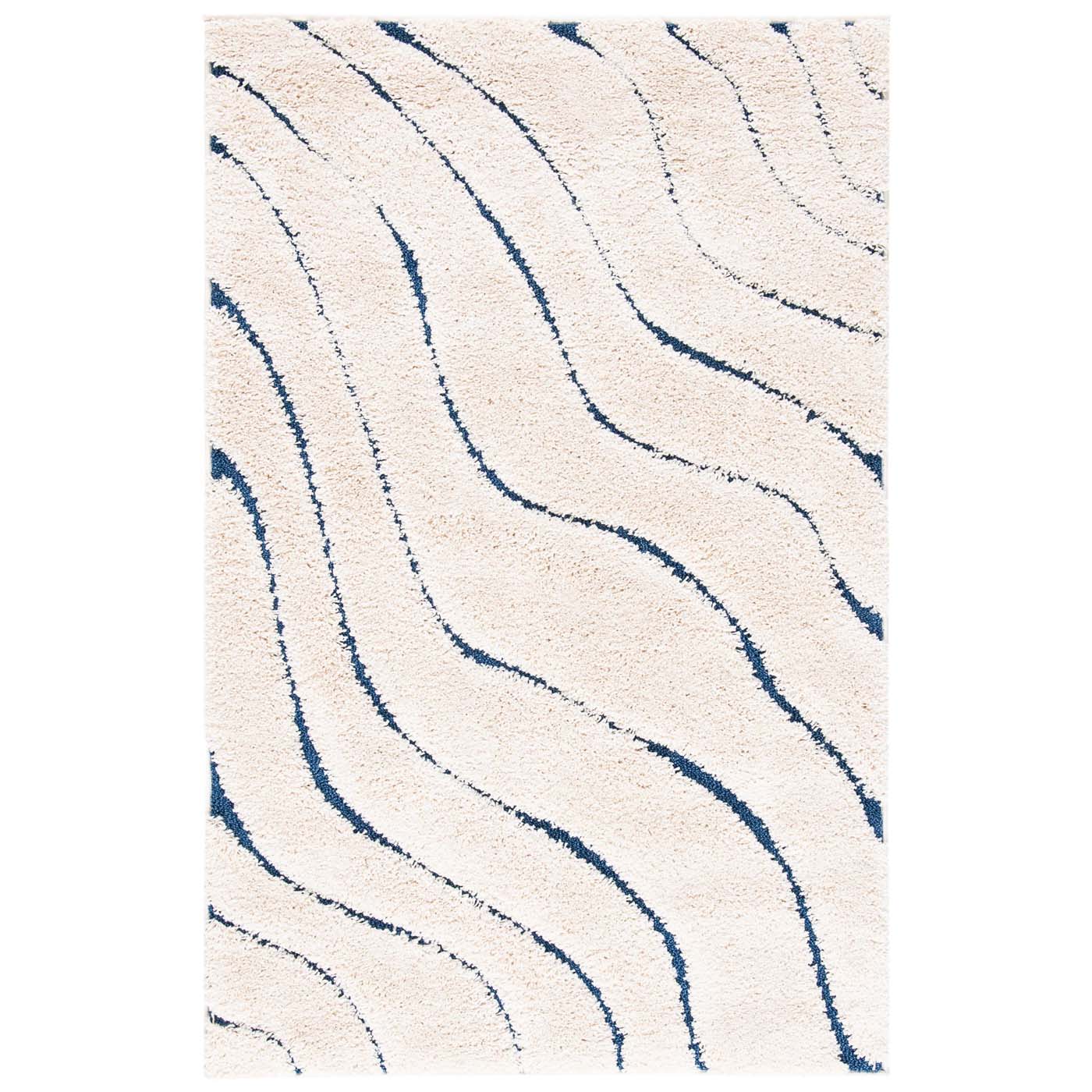 Safavieh Shag 472 Rug, SG472 - Cream / Blue