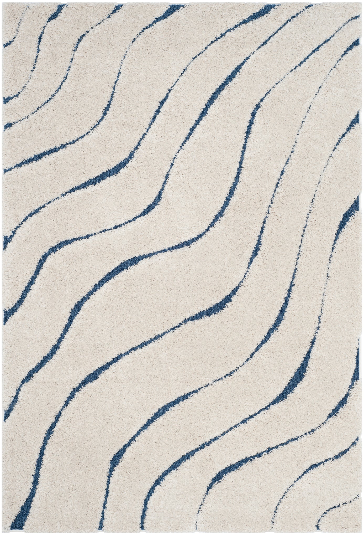 Safavieh Shag 472 Rug, SG472 - Cream / Blue