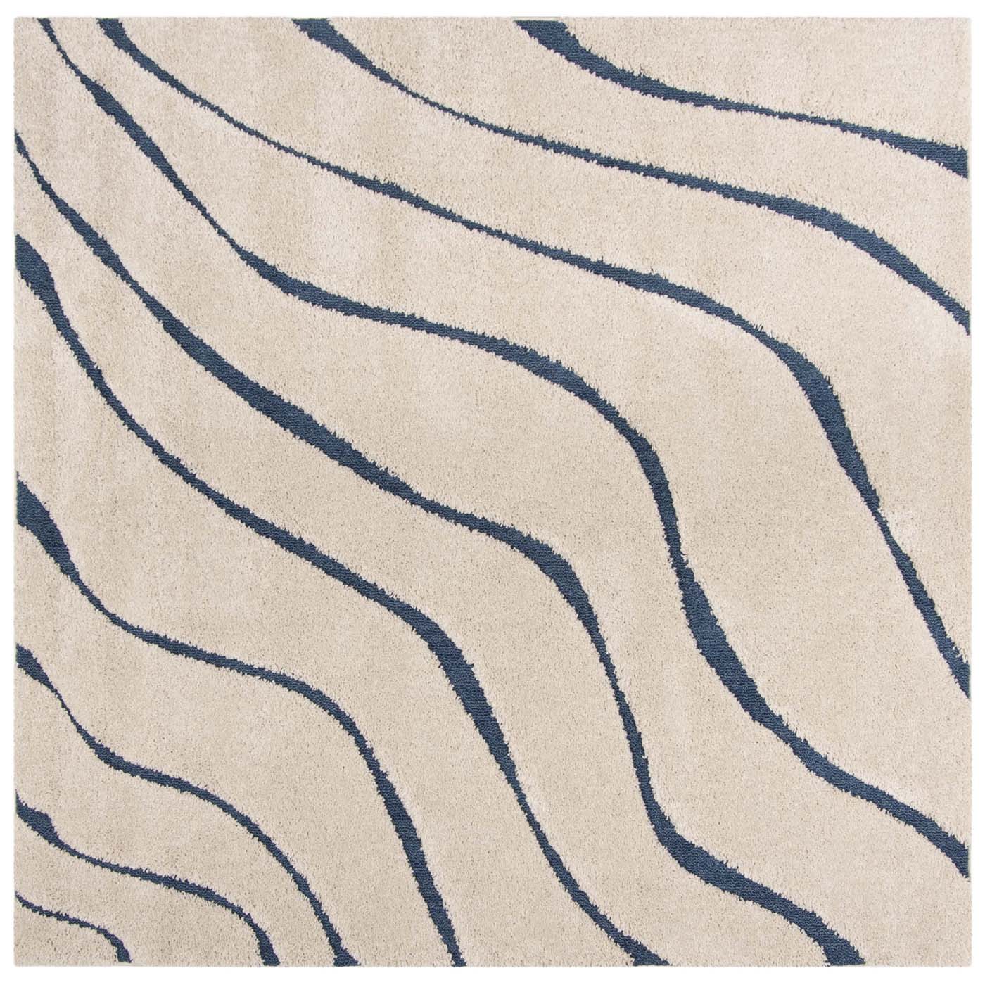 Safavieh Shag 472 Rug, SG472 - Cream / Blue