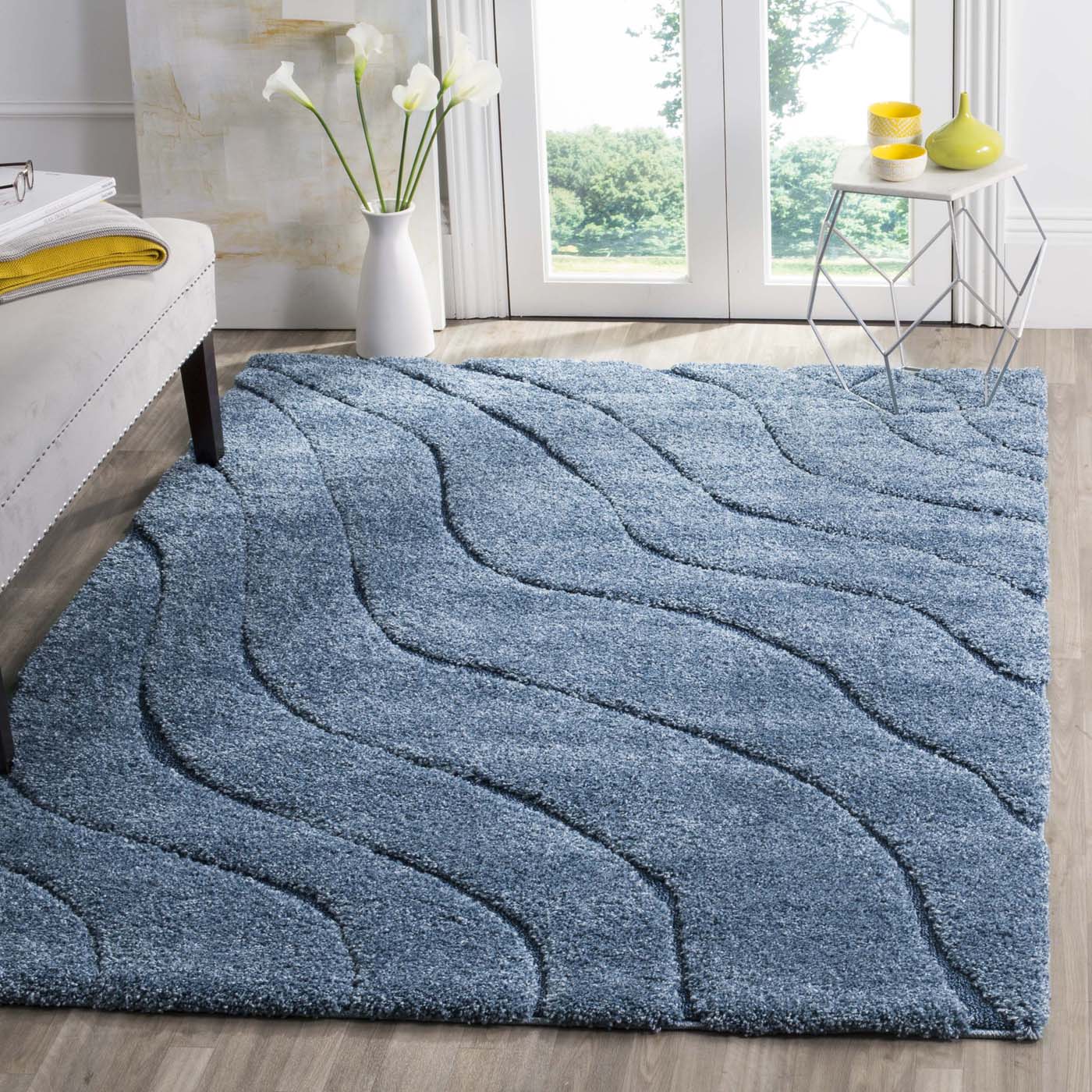 Safavieh Shag 472 Rug, SG472 - Light Blue / Blue