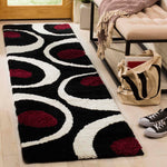 Safavieh Shag 74- Rug, SG474- - Black / Ivory