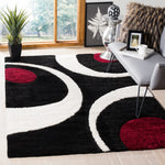 Safavieh Shag 74- Rug, SG474- - Black / Ivory