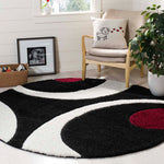 Safavieh Shag 74- Rug, SG474- - Black / Ivory