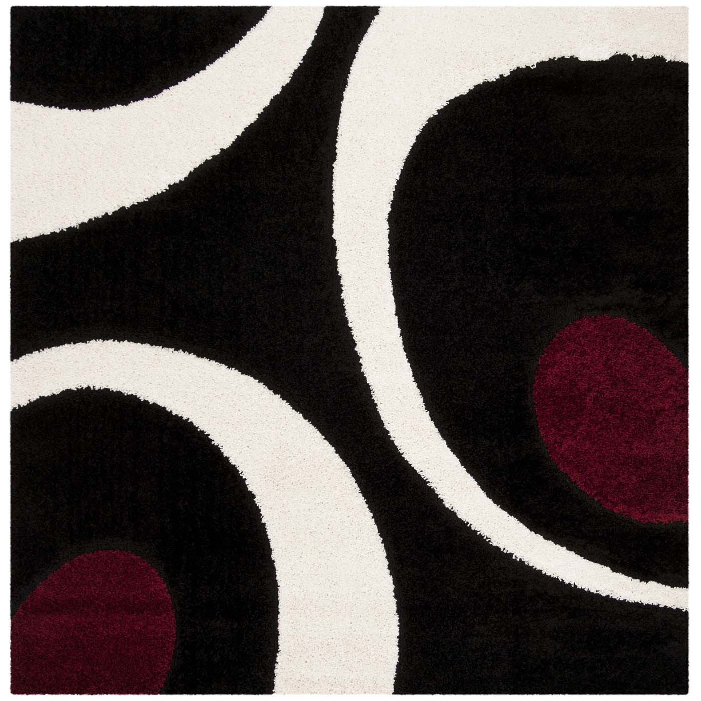 Safavieh Shag 74- Rug, SG474- - Black / Ivory