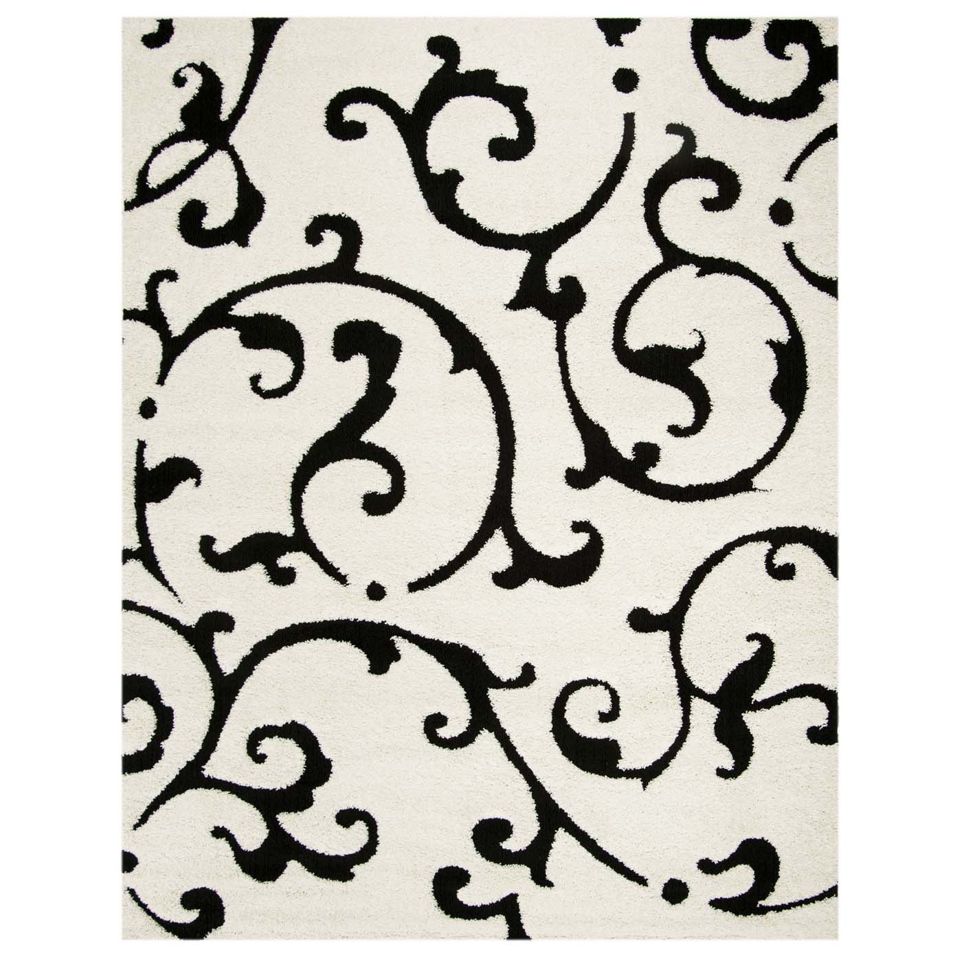 Safavieh Shag 76- Rug, SG476- - Ivory / Black