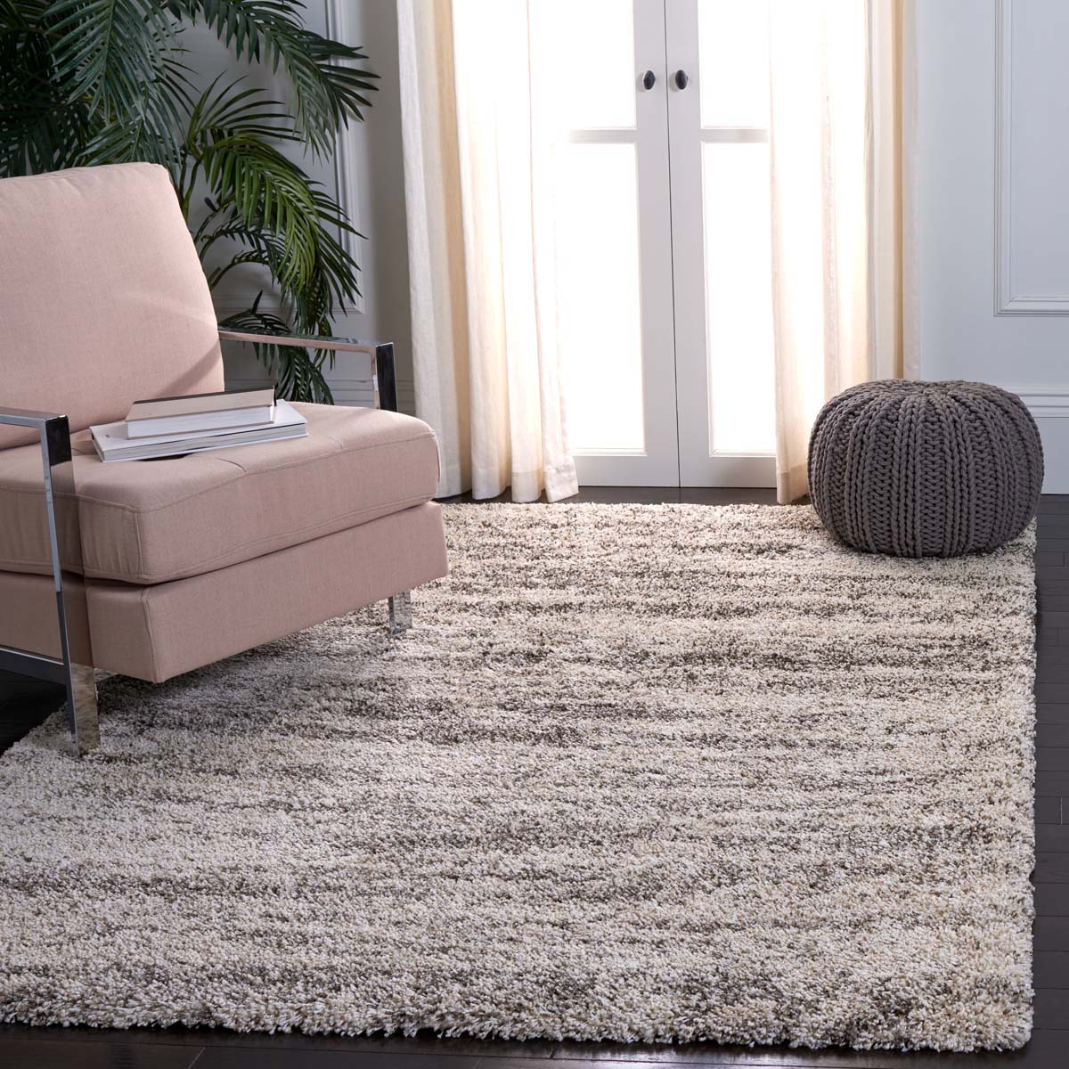 Safavieh Hudson Shag 206 Rug, SGH206 - Ivory / Grey