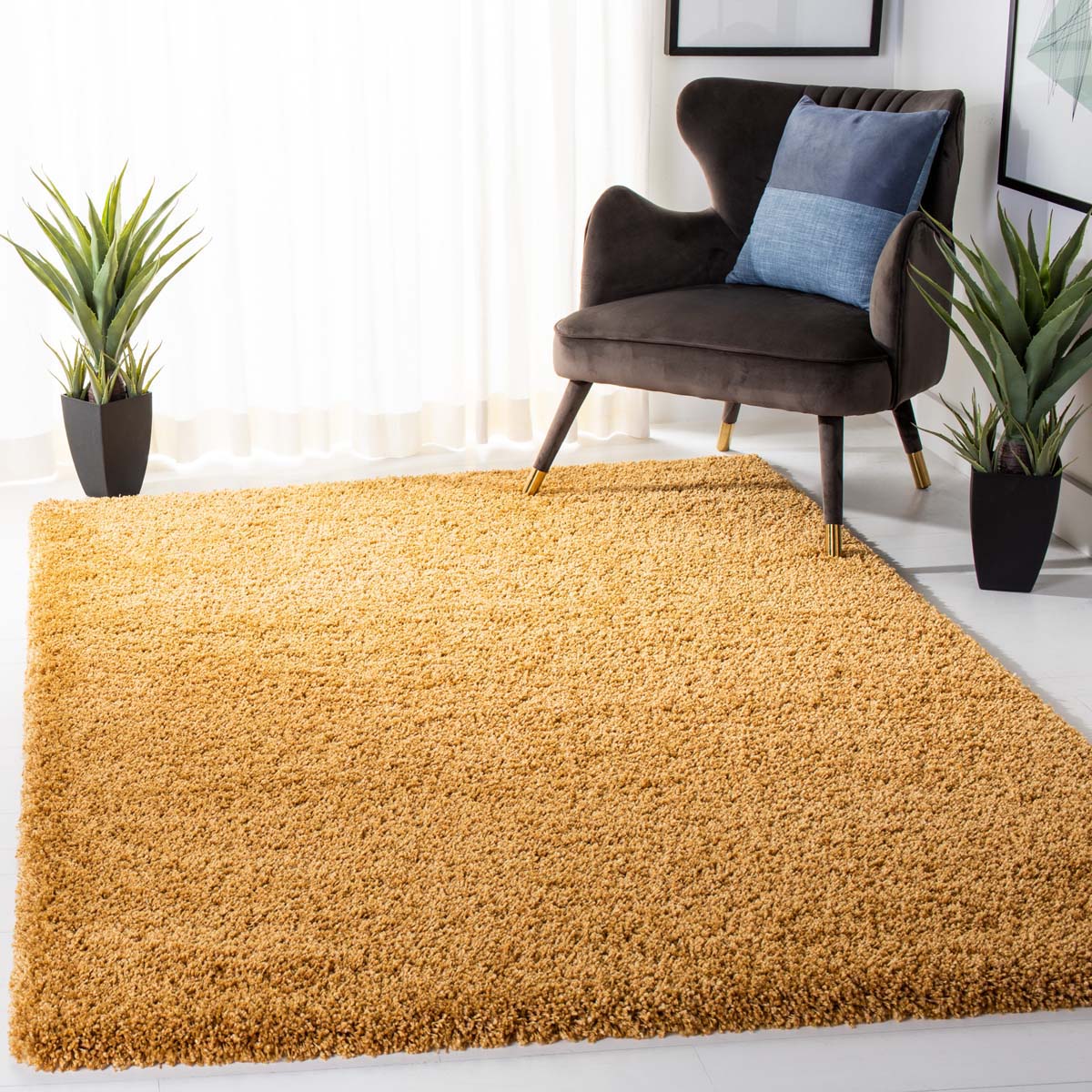 Safavieh Hudson Shag 220 Rug, SGH220 - Gold