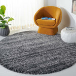 Safavieh Hudson Shag 295 Rug, SGH295 - Dark Grey / Ivory