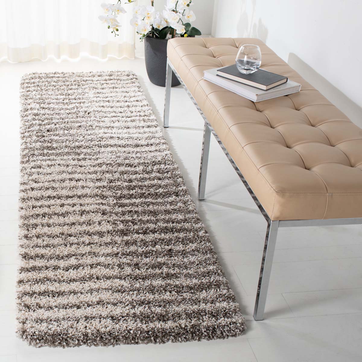 Safavieh Hudson Shag 298 Rug, SGH298 - Grey / Ivory